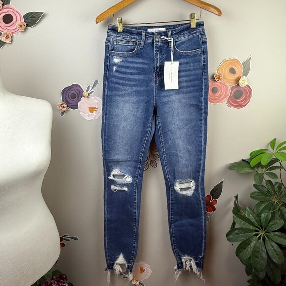 Flying Monkey High-Rise Distressed Skinny Jean - Size - 27 - Picture 2 of 7